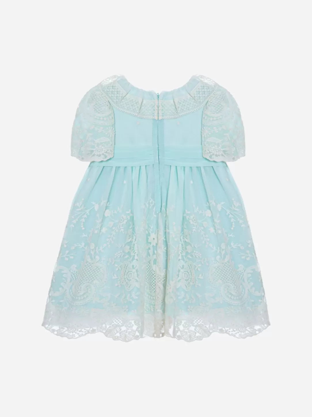 Baby Patachou Girls Green Water Embroidered Dress