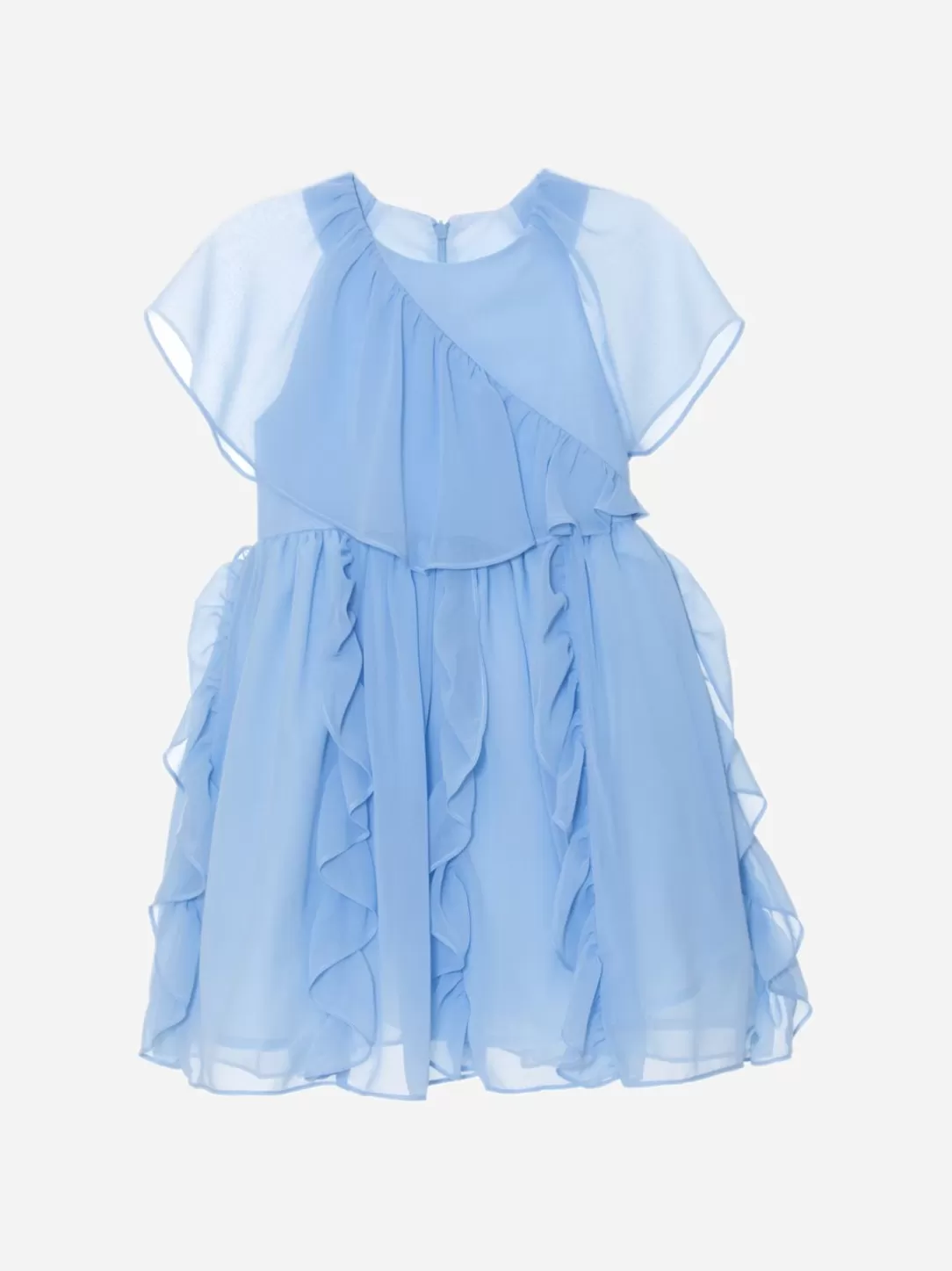 Girl Patachou Girls Light Blue Chiffon Dress