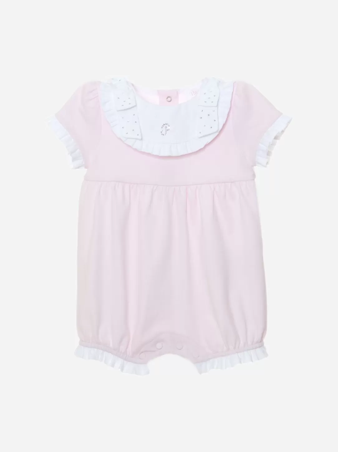 Baby Patachou Girls Pink Babygrow In Jersey