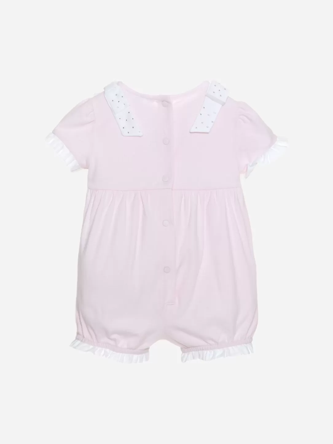 Baby Patachou Girls Pink Babygrow In Jersey