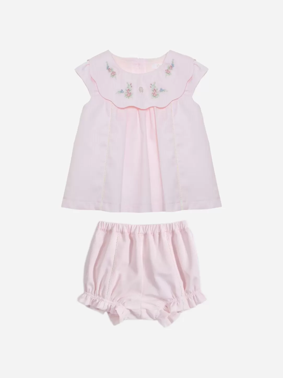 Baby Patachou Girls Pink Blouse And Shorts Set