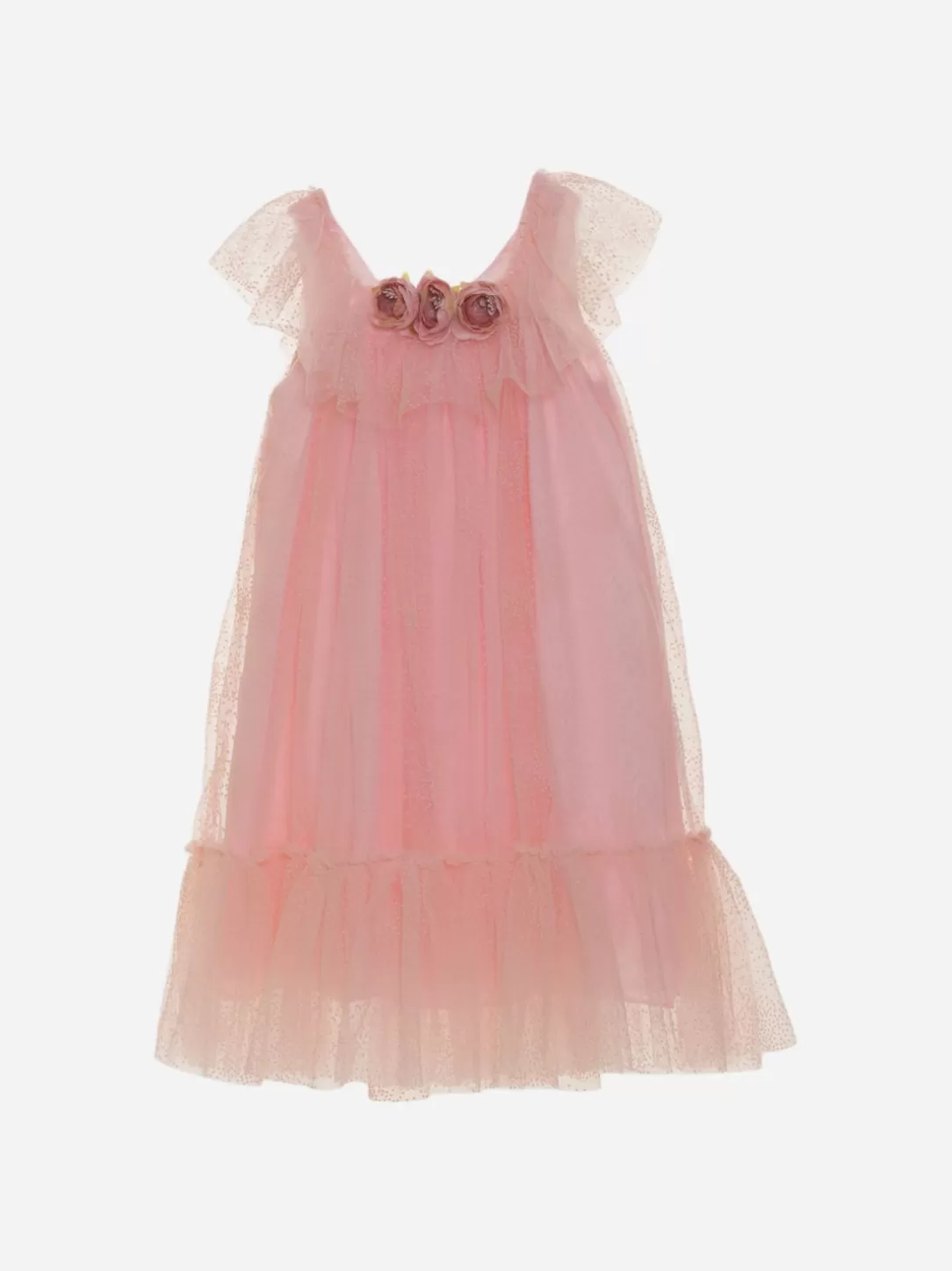 Girl Patachou Girls Pink Dress In Tulle