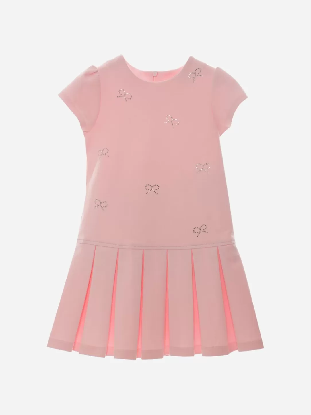 Baby Patachou Girls Pink Dress With Bright Ties