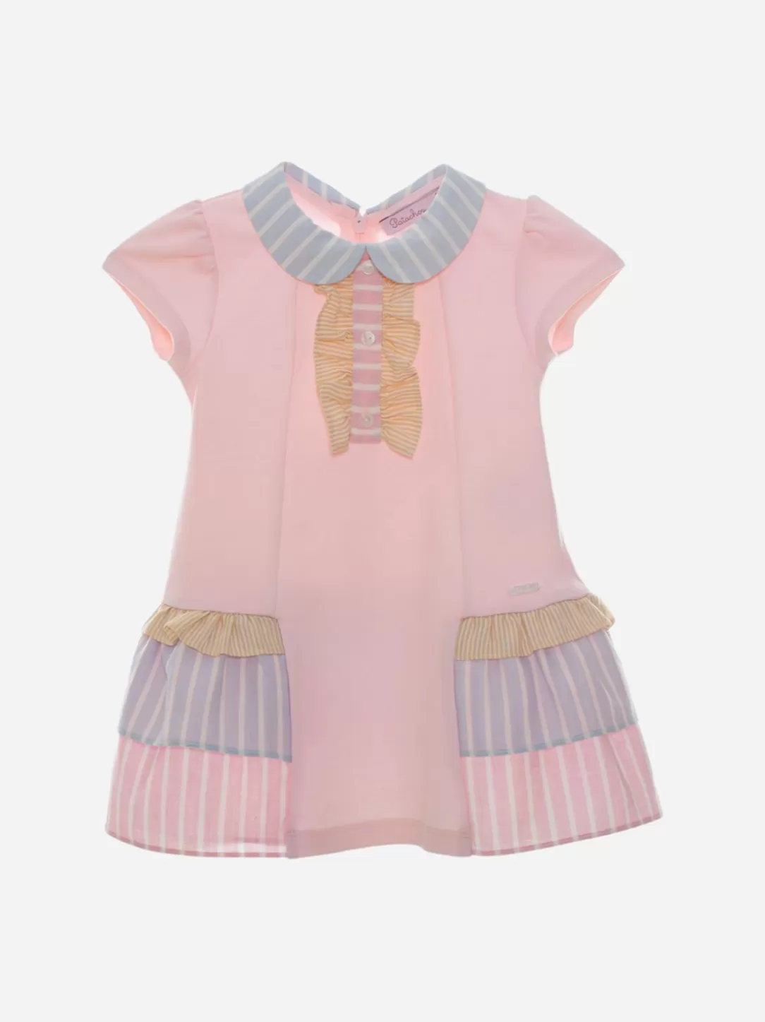 Baby Patachou Girls Pink Dress With Colourful Details