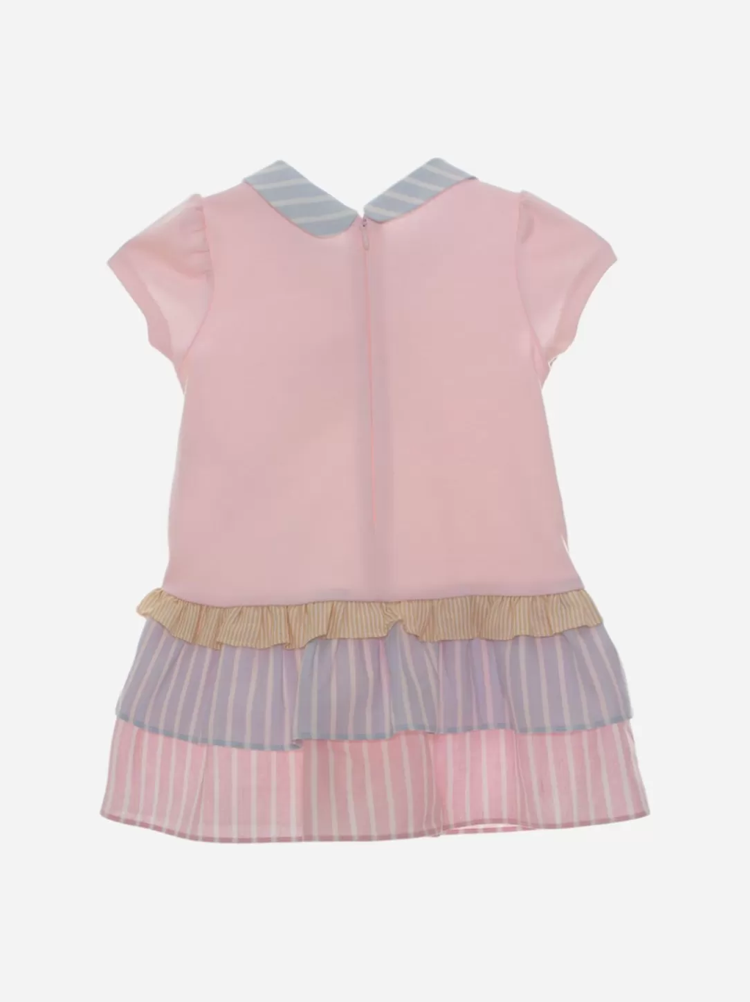 Baby Patachou Girls Pink Dress With Colourful Details