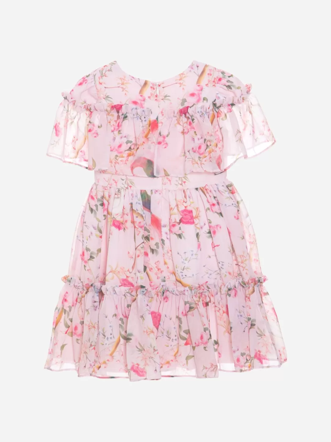 Girl Patachou Girls Pink Dress With Floral Print