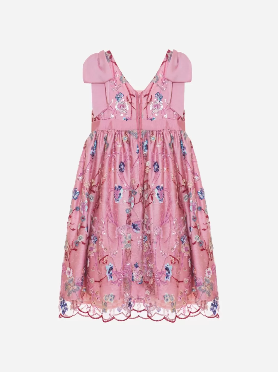 Girl Patachou Girls Pink Dress With Garden Print