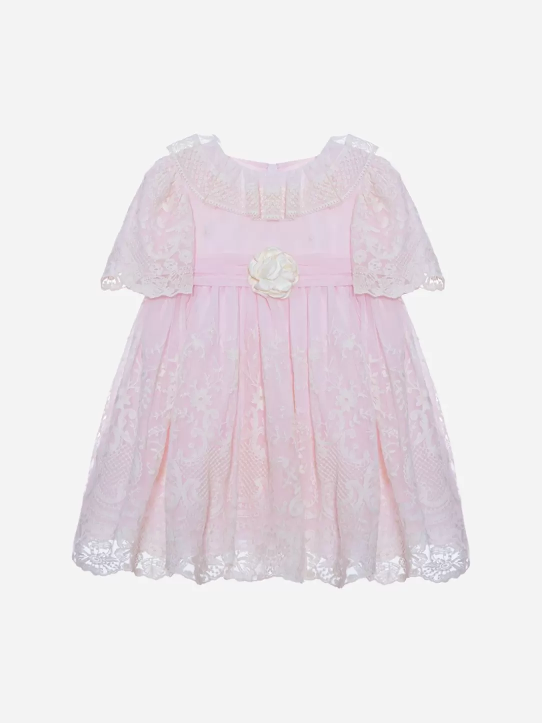 Baby Patachou Girls Pink Embroidered Dress