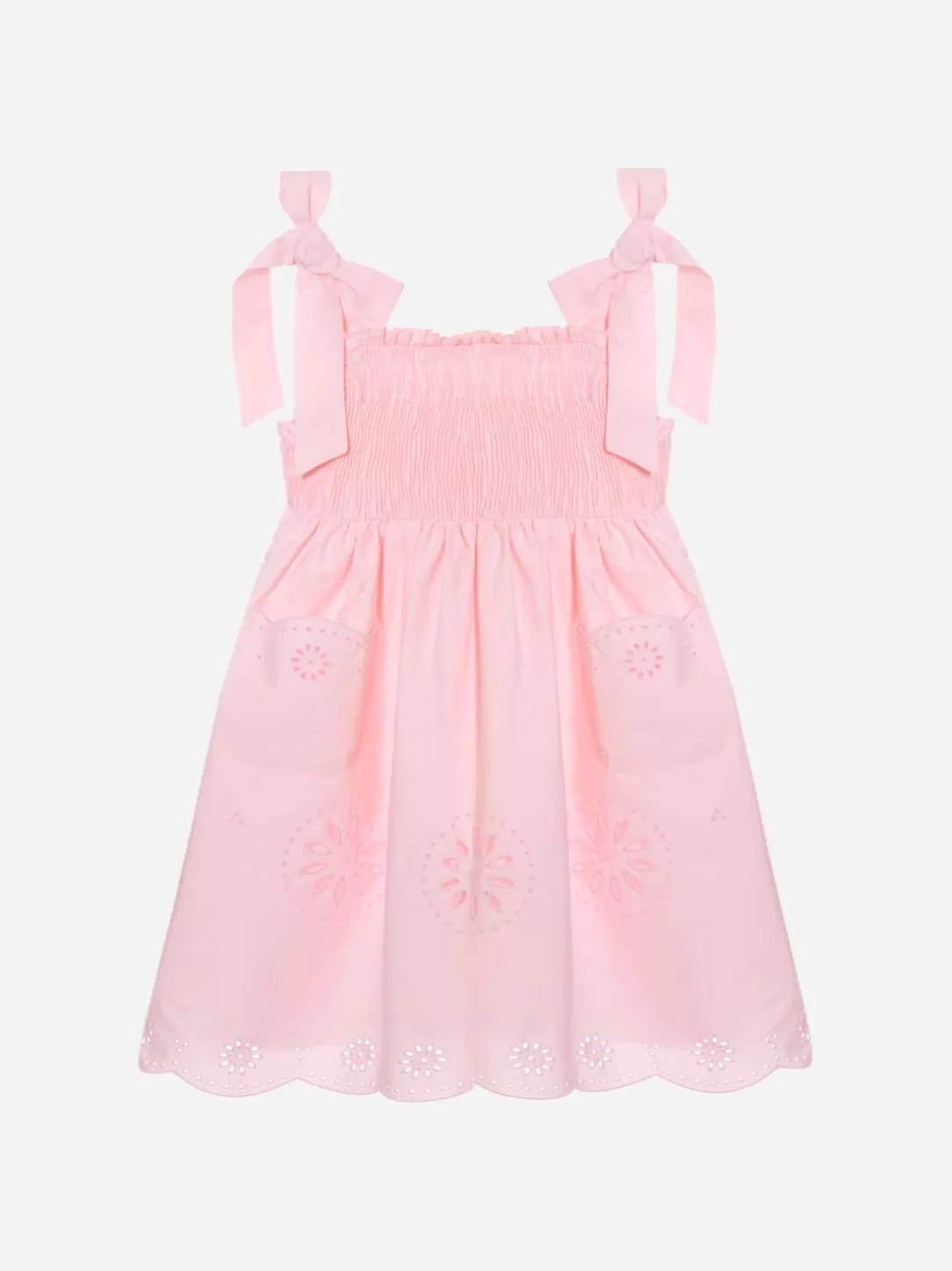 Girl Patachou Girls Pink Embroidered Dress