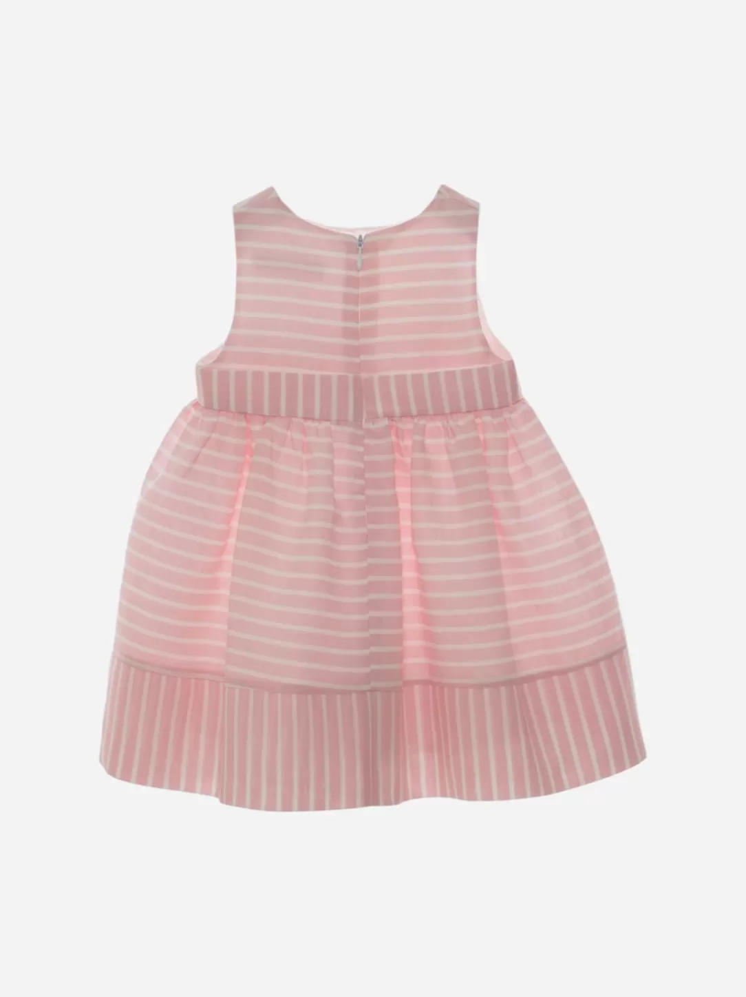 Baby Patachou Girls Pink Striped Dress With Bow