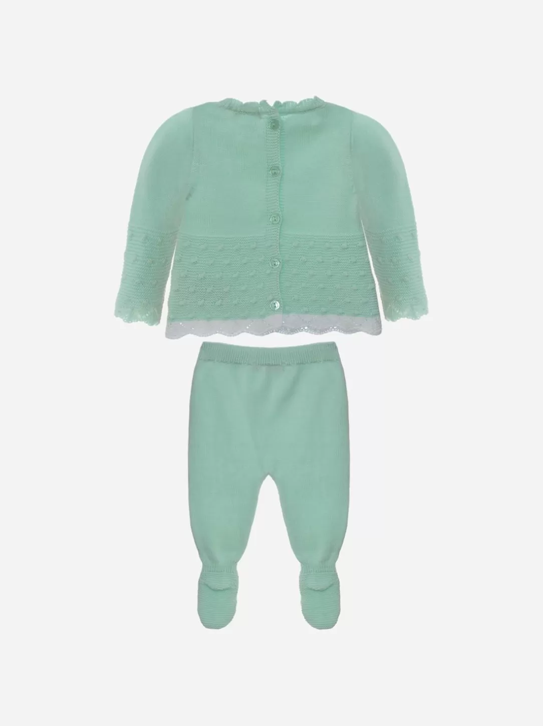 Baby Patachou Girl'S Set In Green Water Knit