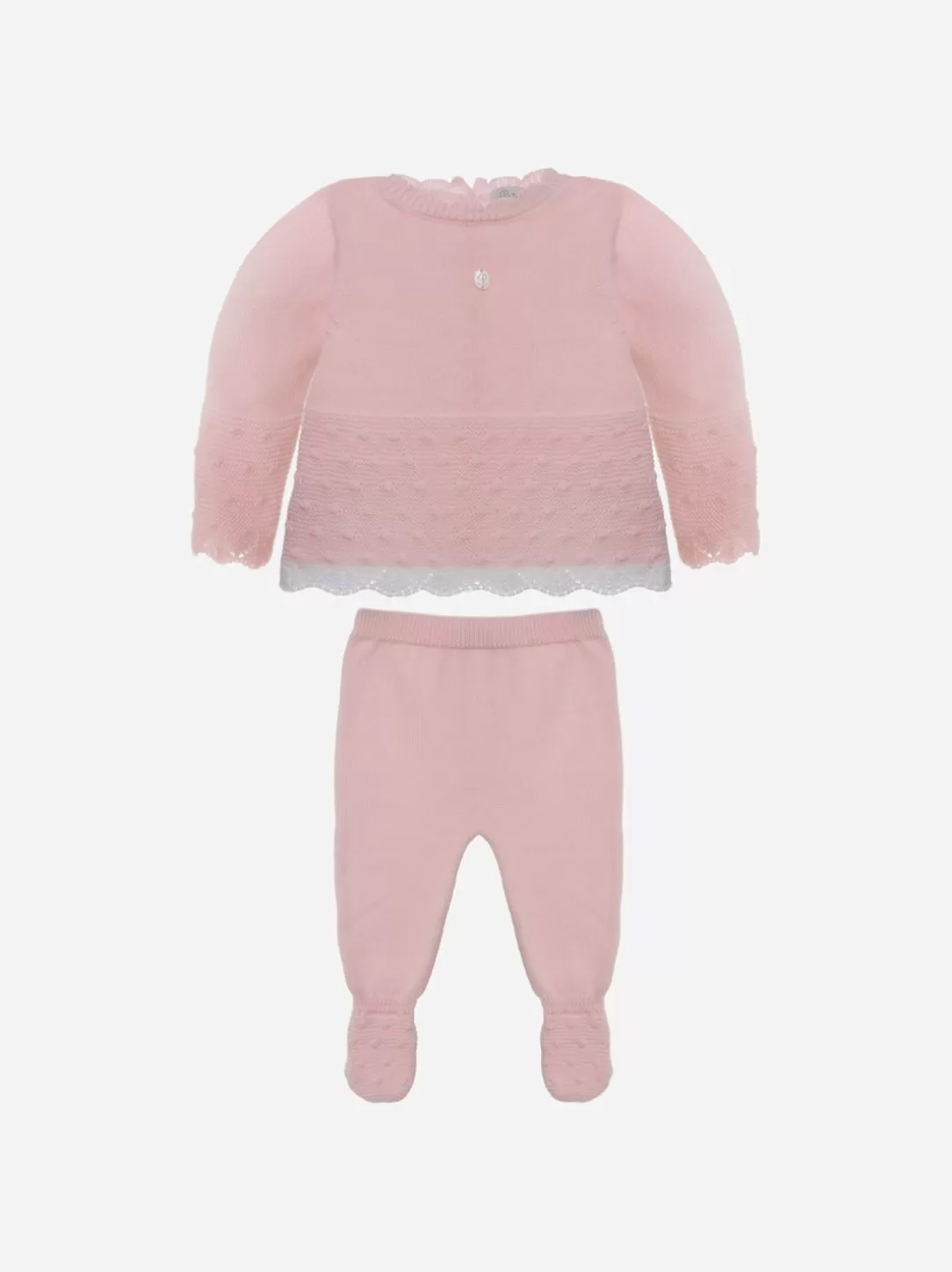 Baby Patachou Girl'S Set In Pink Knit