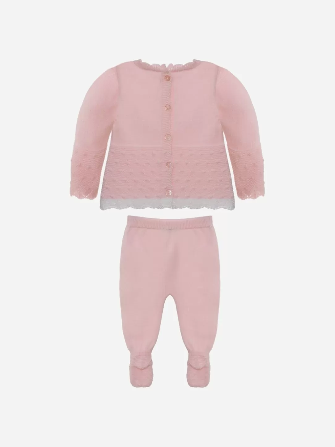 Baby Patachou Girl'S Set In Pink Knit