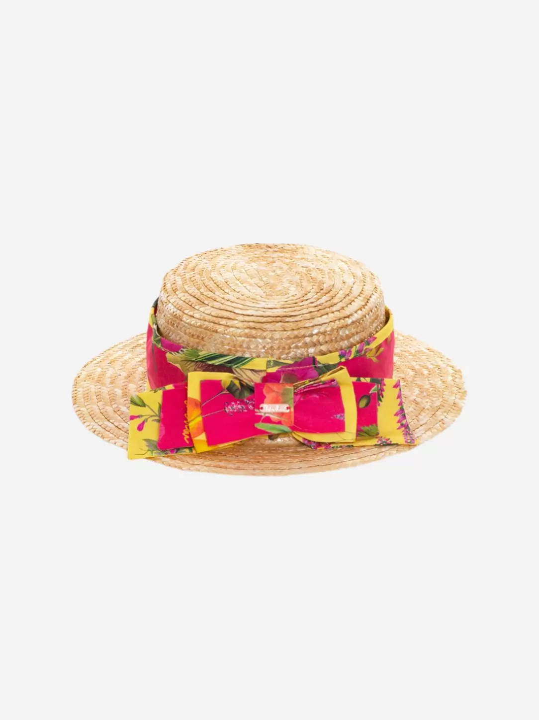 Girl Patachou Girls Straw Hat With Bow