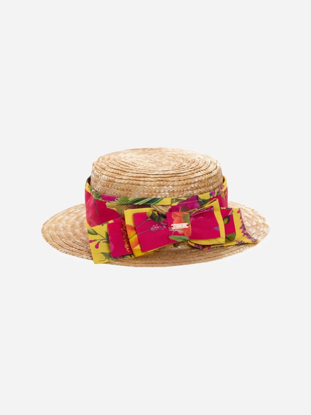 Girl Patachou Girls Straw Hat With Bow