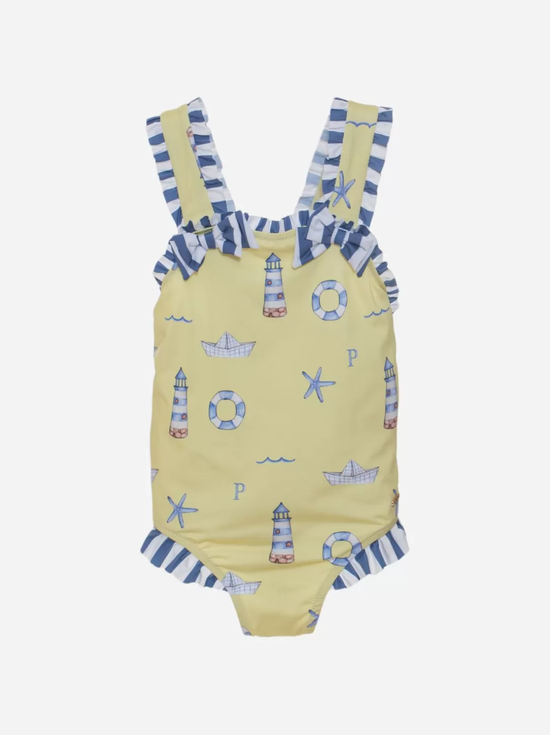 Baby Patachou Girls Swimsuit With Nautical Print