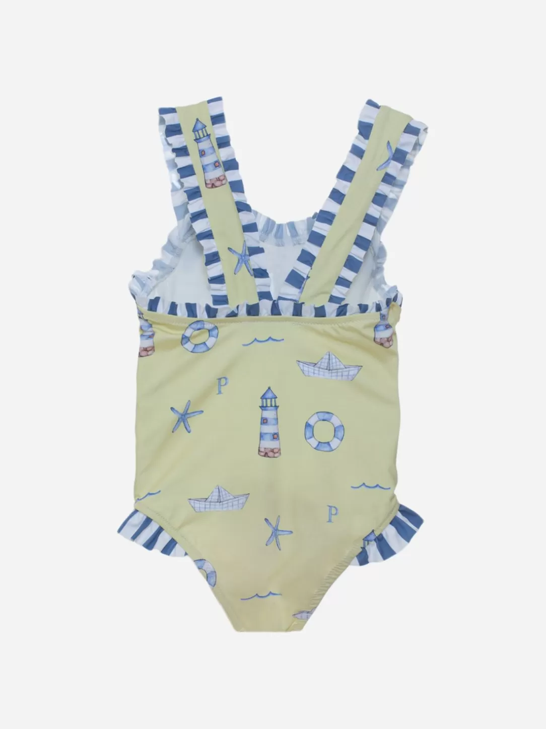 Baby Patachou Girls Swimsuit With Nautical Print