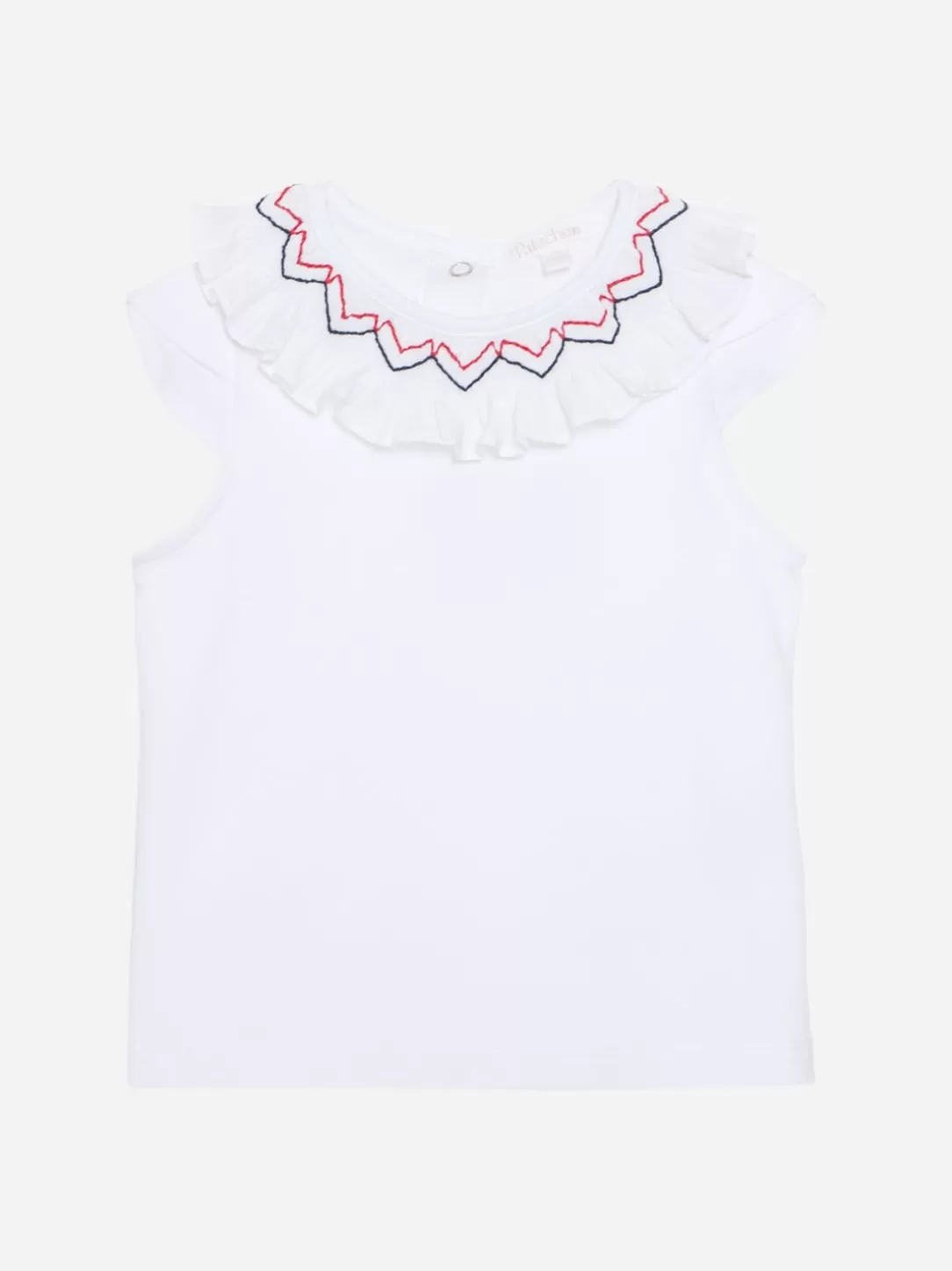 Baby Patachou Girls White Jersey T-Shirt