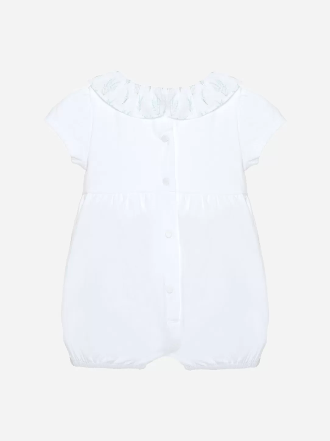 Baby Patachou Girls White Jumpsuit With Lavender Blue Print