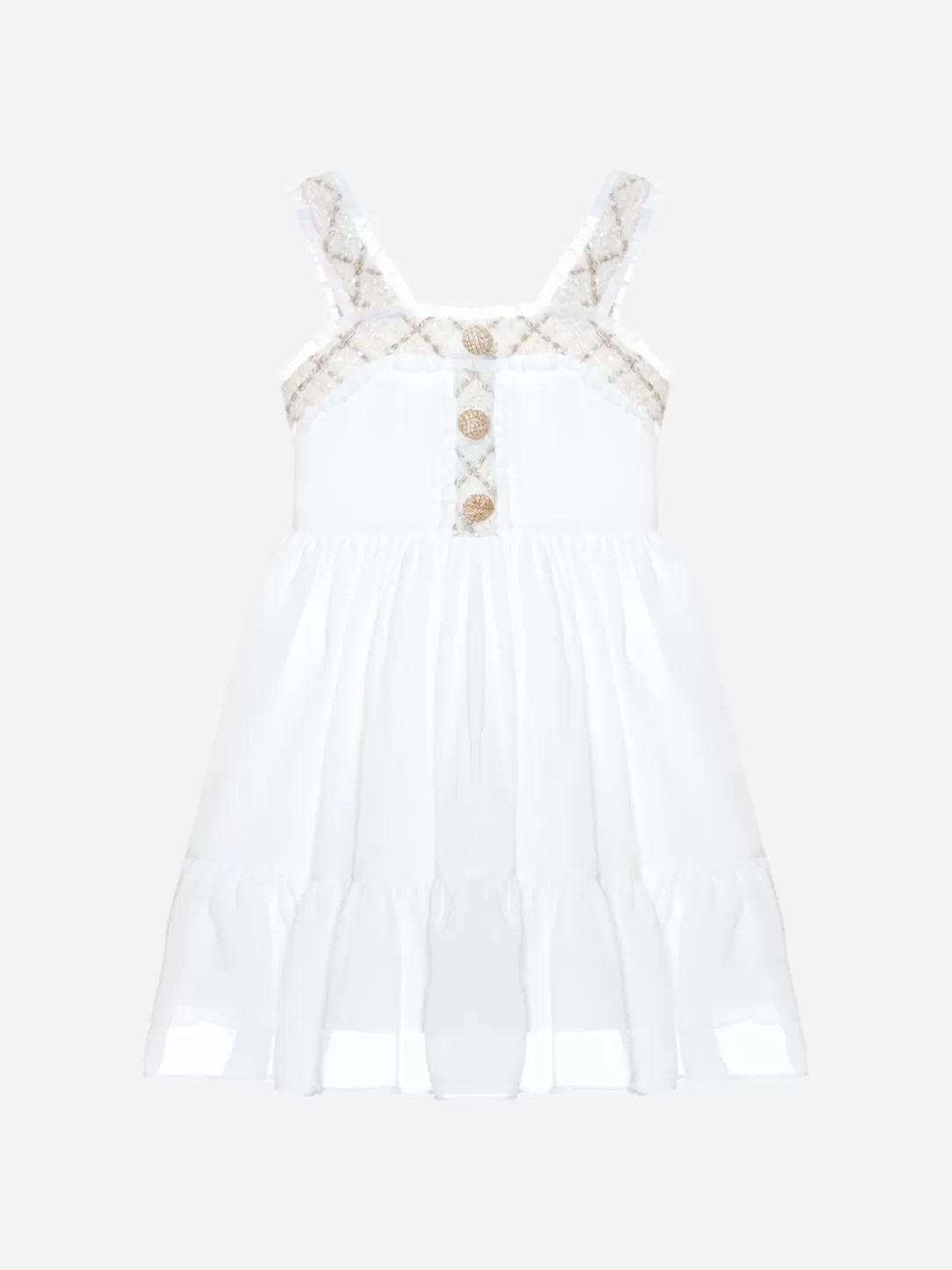 Girl Patachou Girls White Strapless Dress