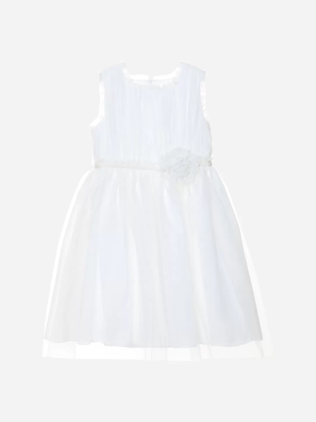 Girl Patachou Girls White Tulle Dress