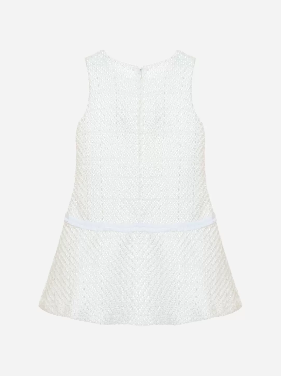 Girl Patachou Girls White Tweed Dress