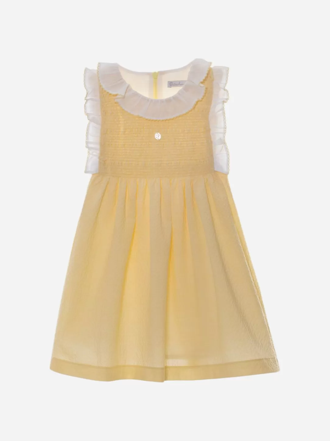 Baby Patachou Girls Yellow Dress With Ruffles