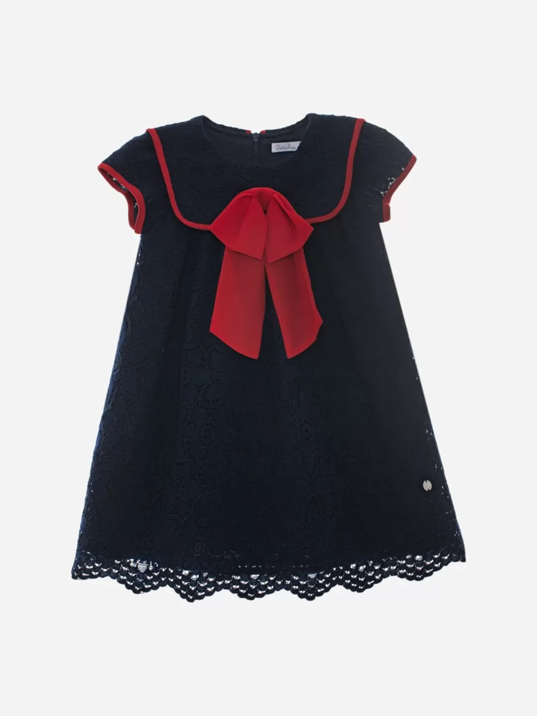 Baby Patachou Girlsnavy Blue Lace Dress