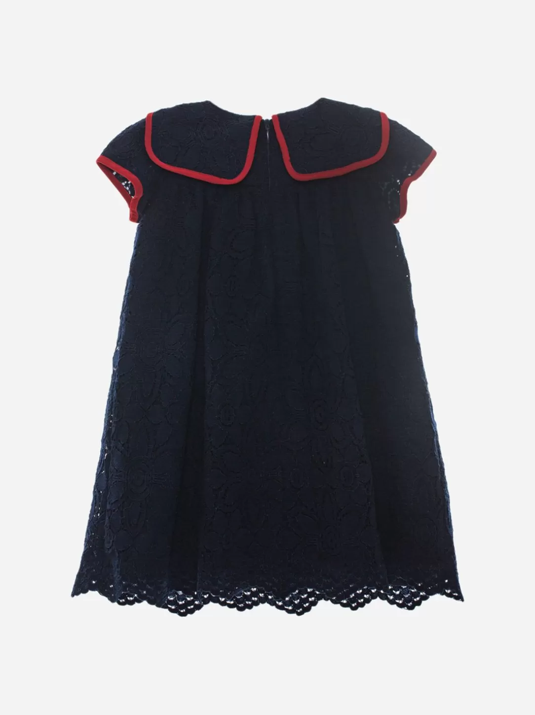 Baby Patachou Girlsnavy Blue Lace Dress