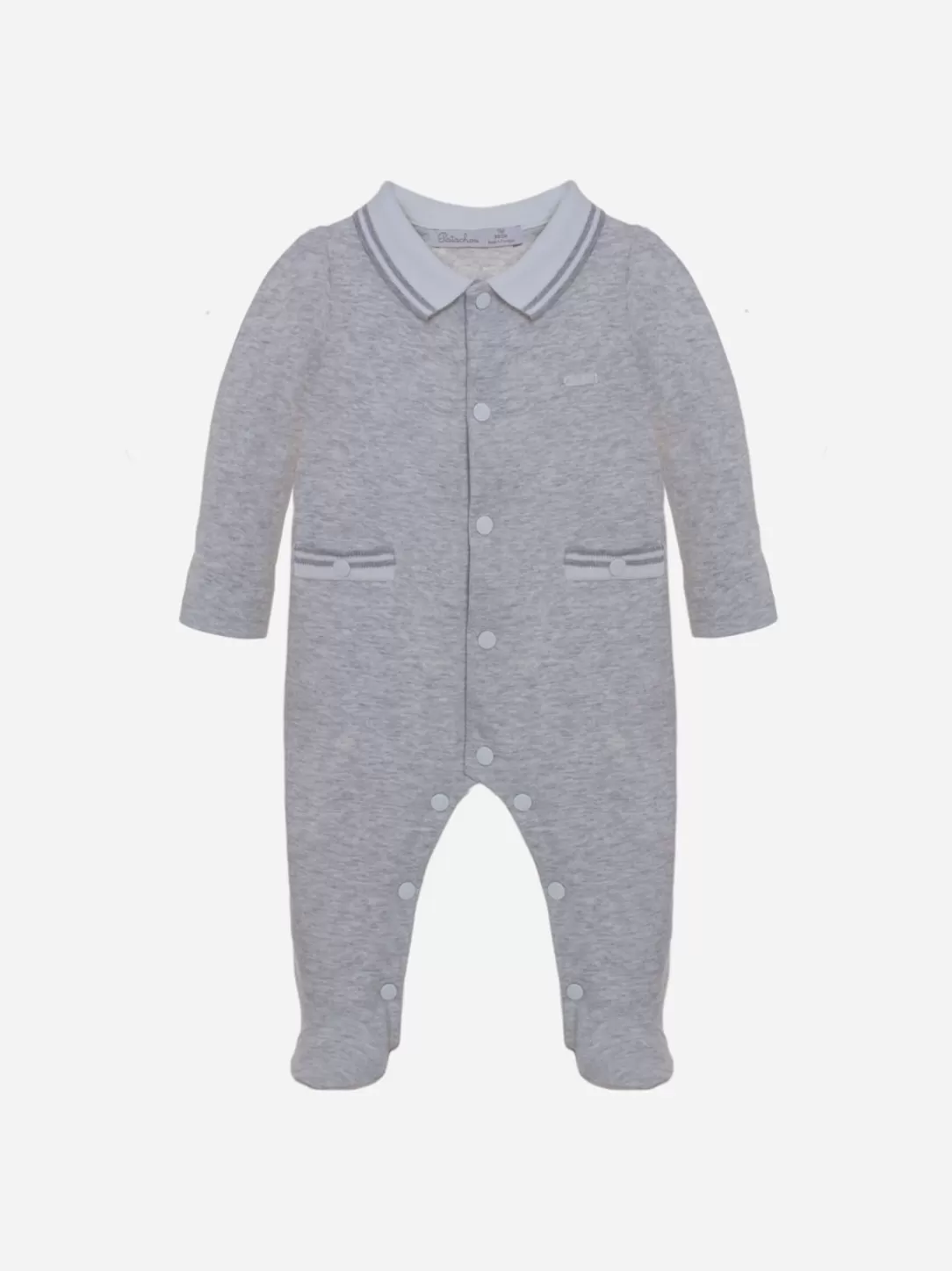 Baby Patachou Gray Jersey Baby Boy Babygrow