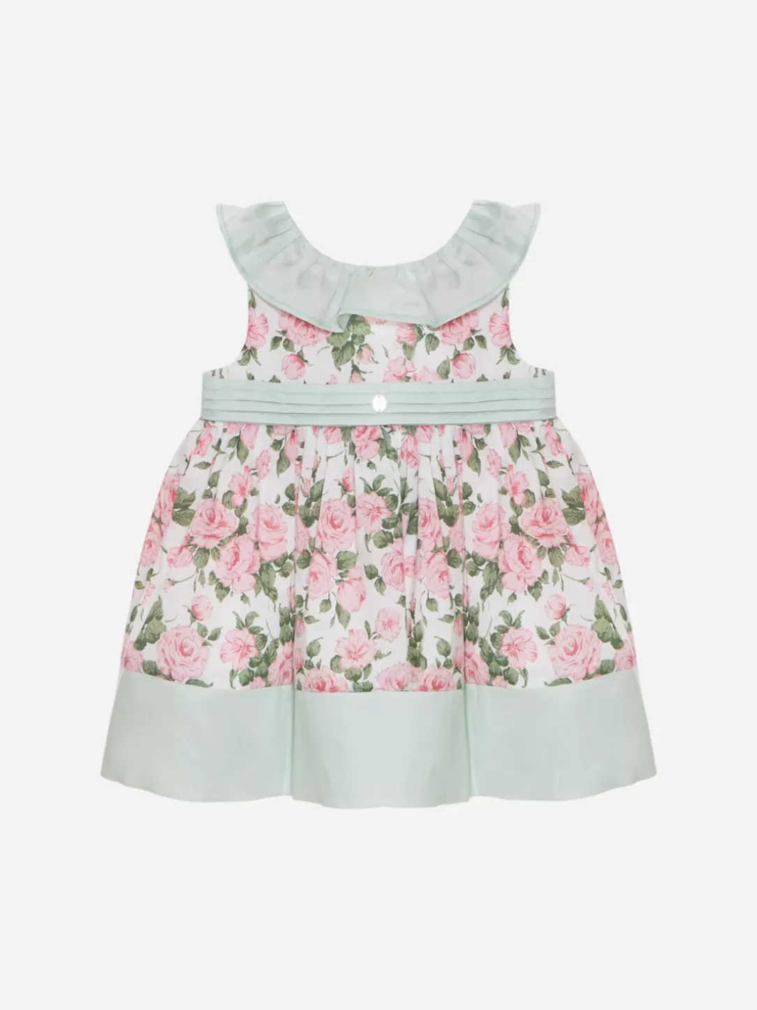 Baby Patachou Green Water Dress Made In Liberty Print Voile