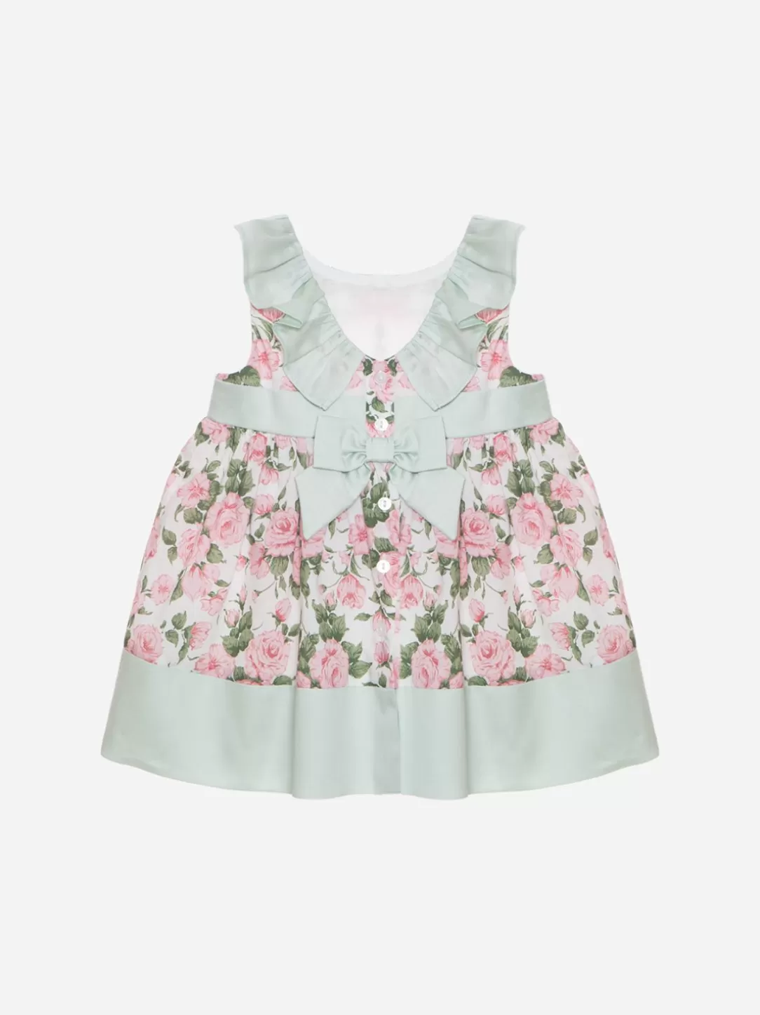 Baby Patachou Green Water Dress Made In Liberty Print Voile