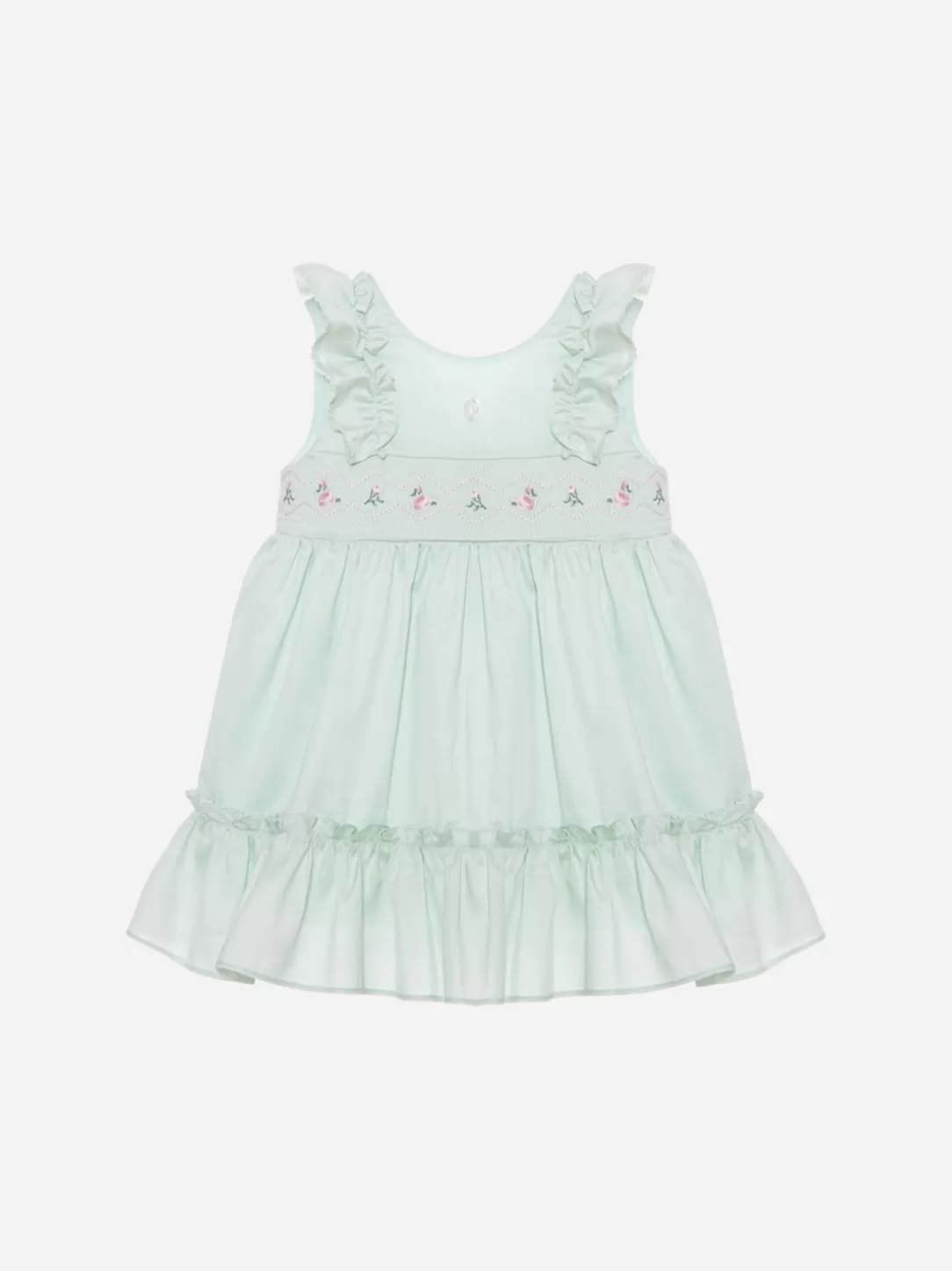 Baby Patachou Green Water Dress Made In Voile