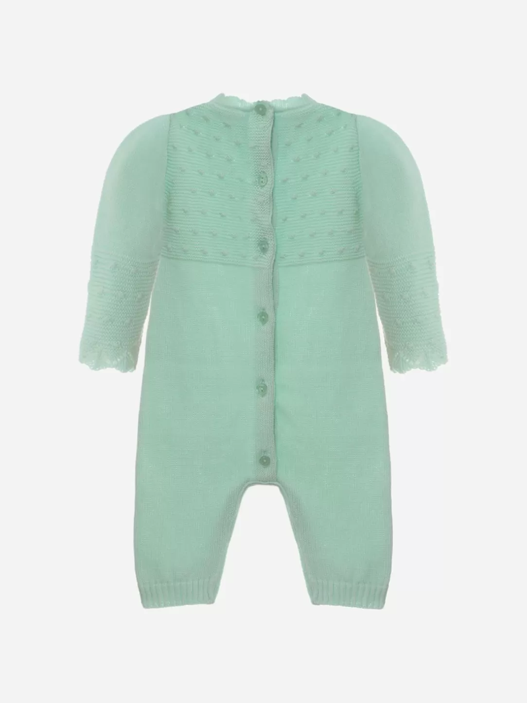 Baby Patachou Green Water Knit Babygrow For Unisex