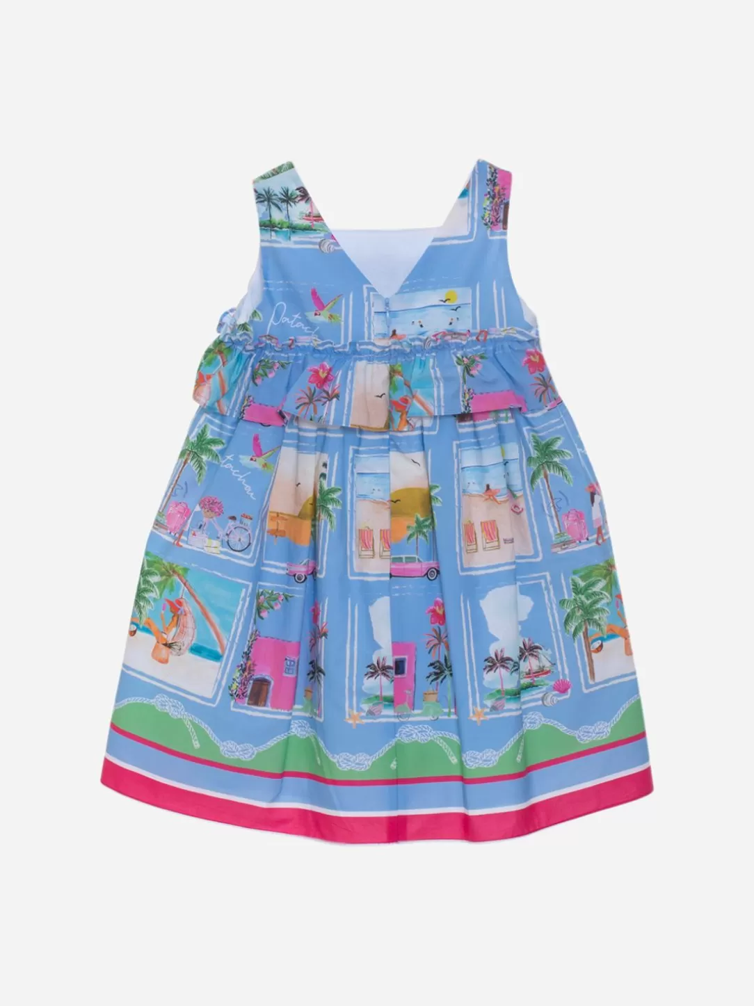 Girl Patachou Holidays Print Dress