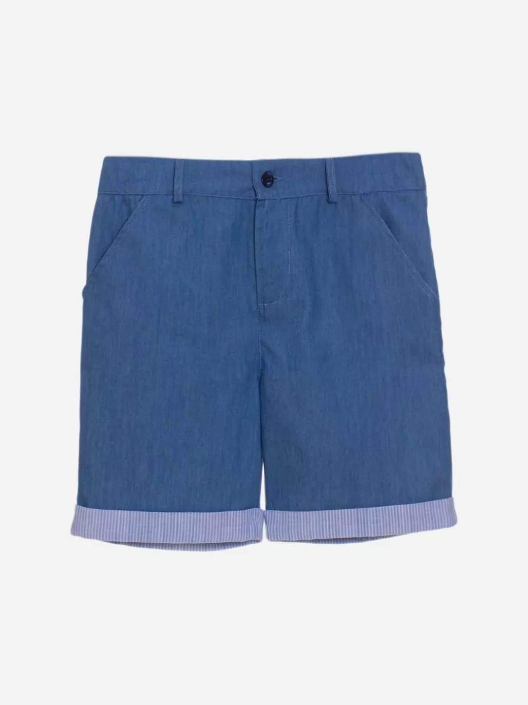 Baby Patachou Indigo Blue Boys Shorts With Belt