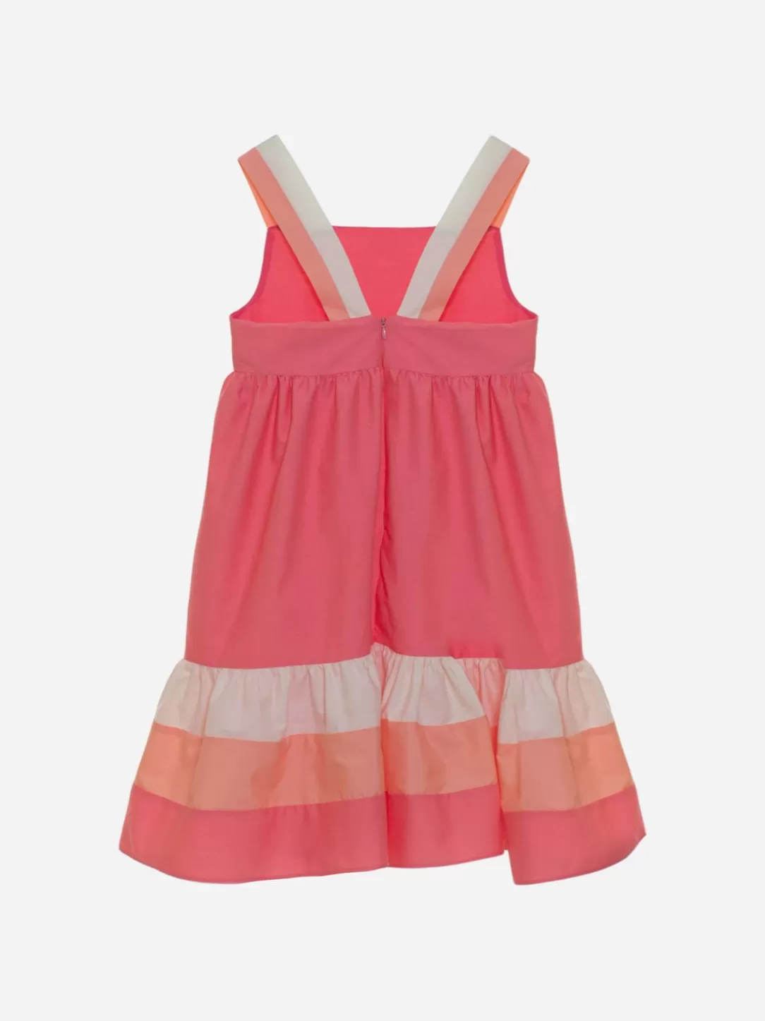 Girl Patachou Kids Girl Coral Stripes Dress