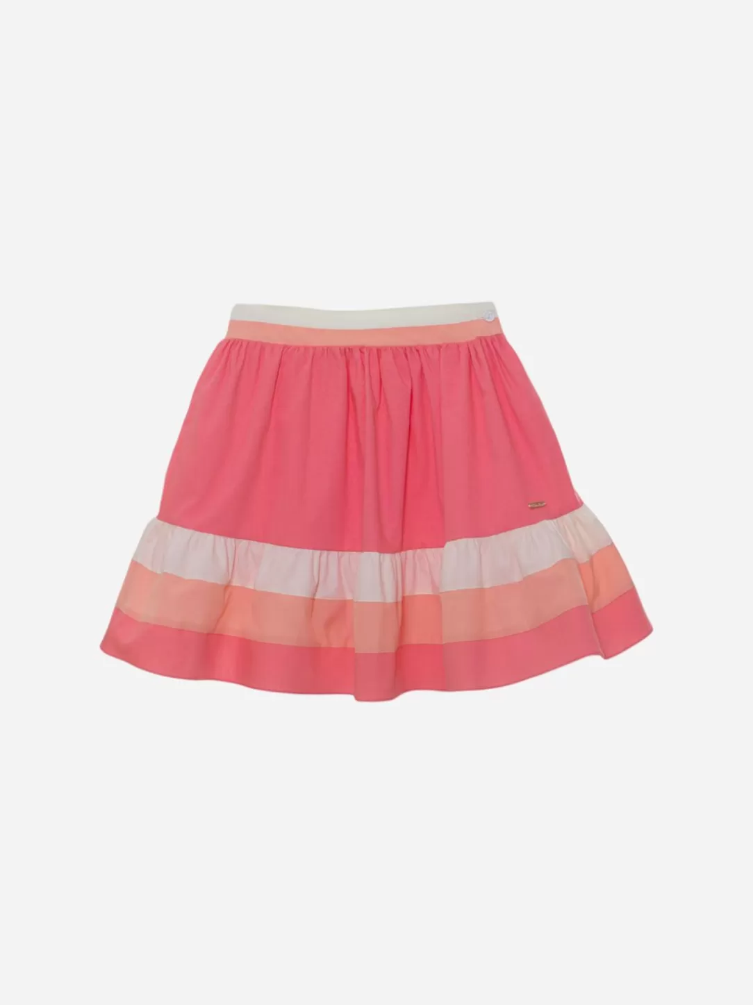 Girl Patachou Kids Girl Coral Stripes Skirt