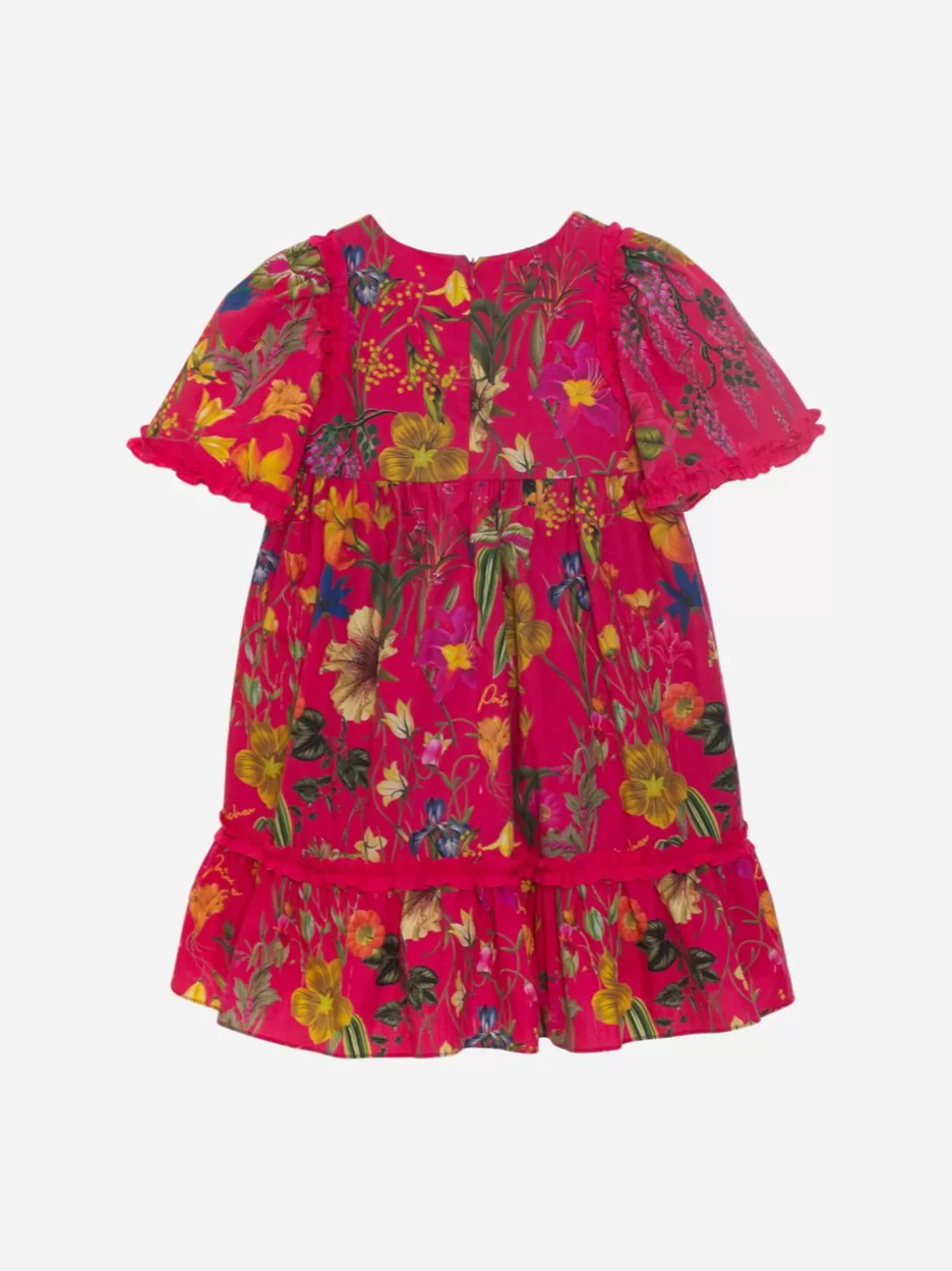 Girl Patachou Kids Girl Exclusive Botanic Fucshia Print Dress