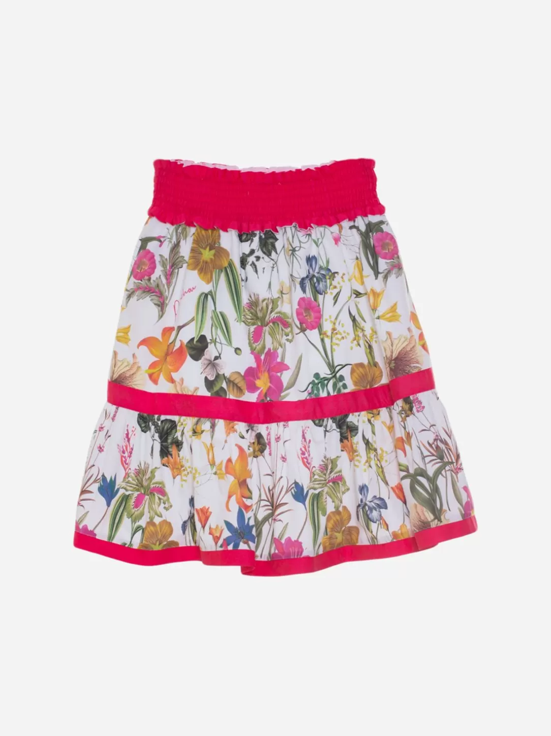 Girl Patachou Kids Girl White Botanic Print White Skirt