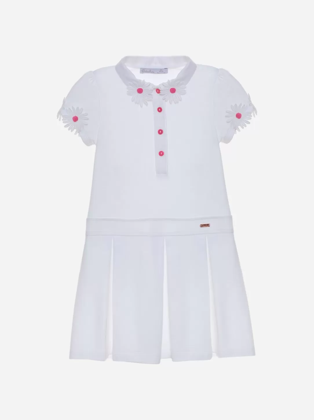 Girl Patachou Kids Girl White Polo Dress