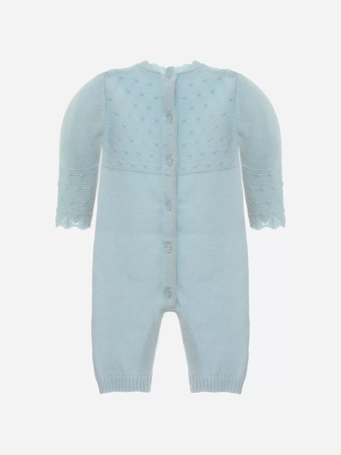 Baby Patachou Light Blue Knit Babygrow For Baby