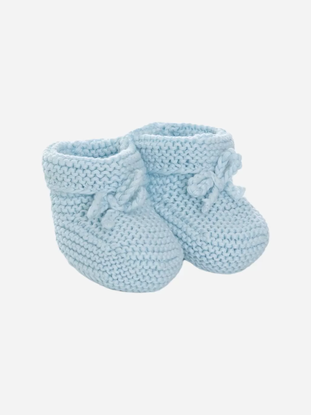 Baby Patachou Light Blue Knit Booties