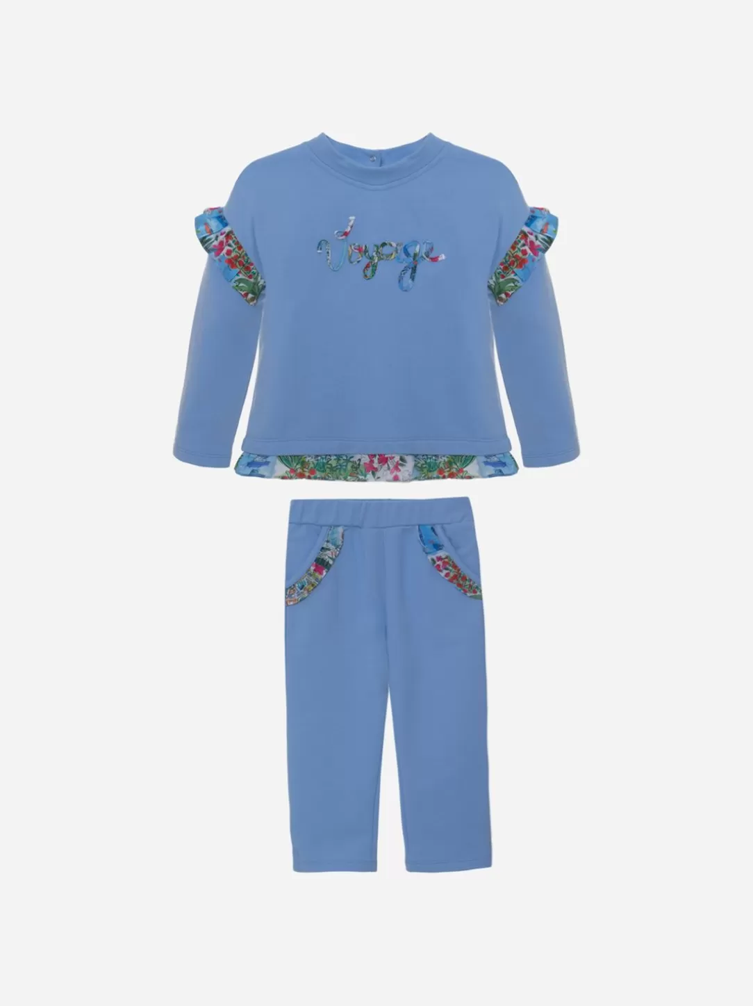 Girl Patachou Light Blue Liberty Print Tracksuit