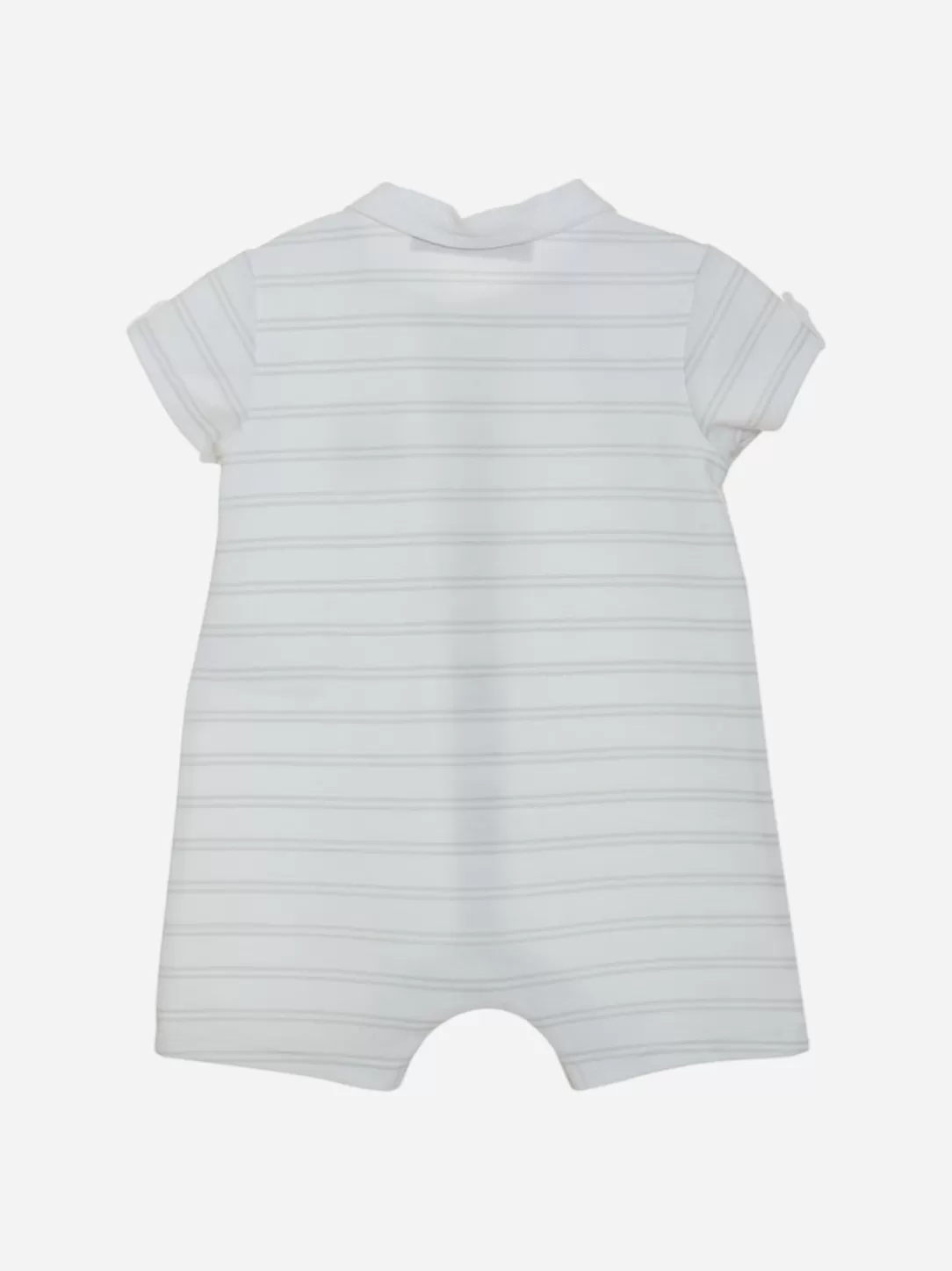 Baby Patachou Light Grey Striped Baby Boy Romper