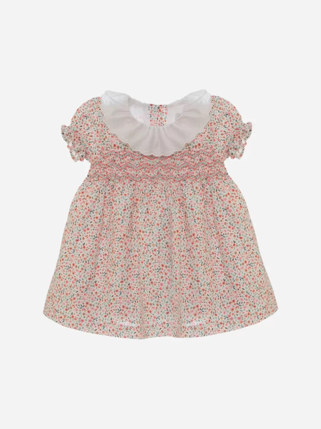 Baby Patachou Linen Dress With Floral Print