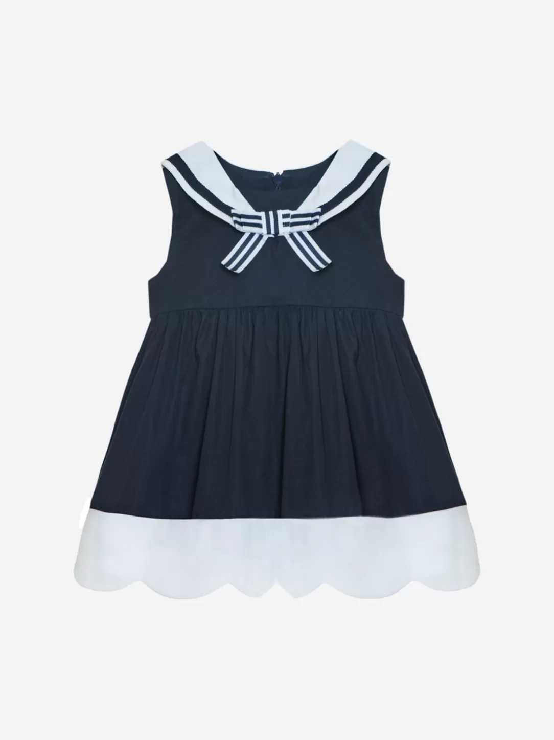 Baby Patachou Marine Dress Made In Poplin