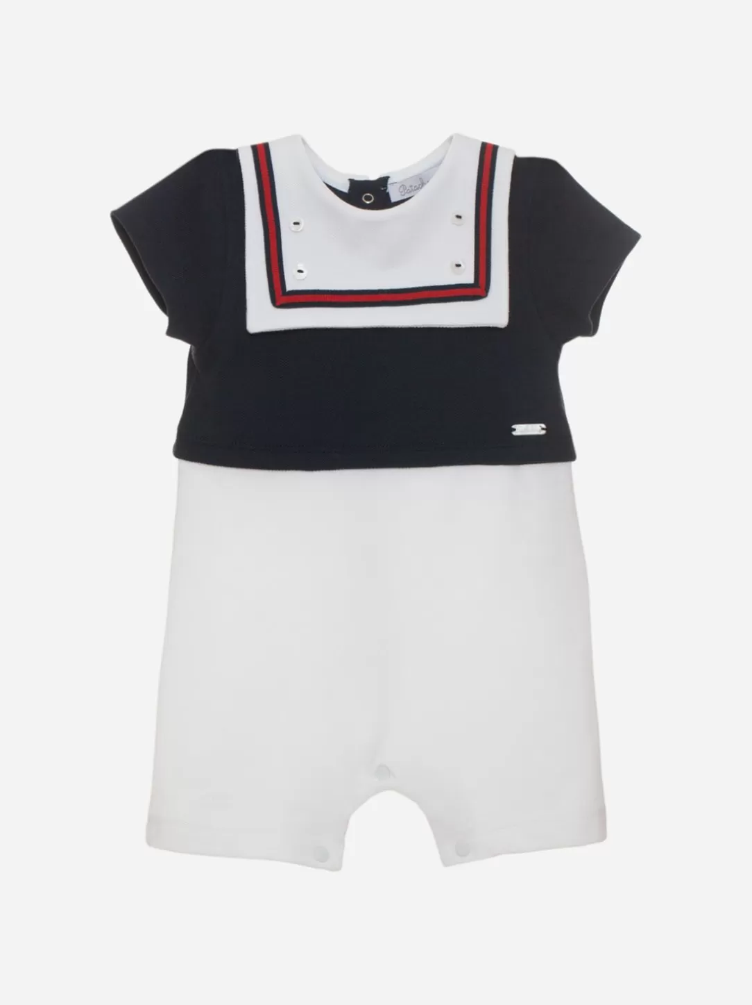 Baby Patachou Navy And White Baby Boy Romper