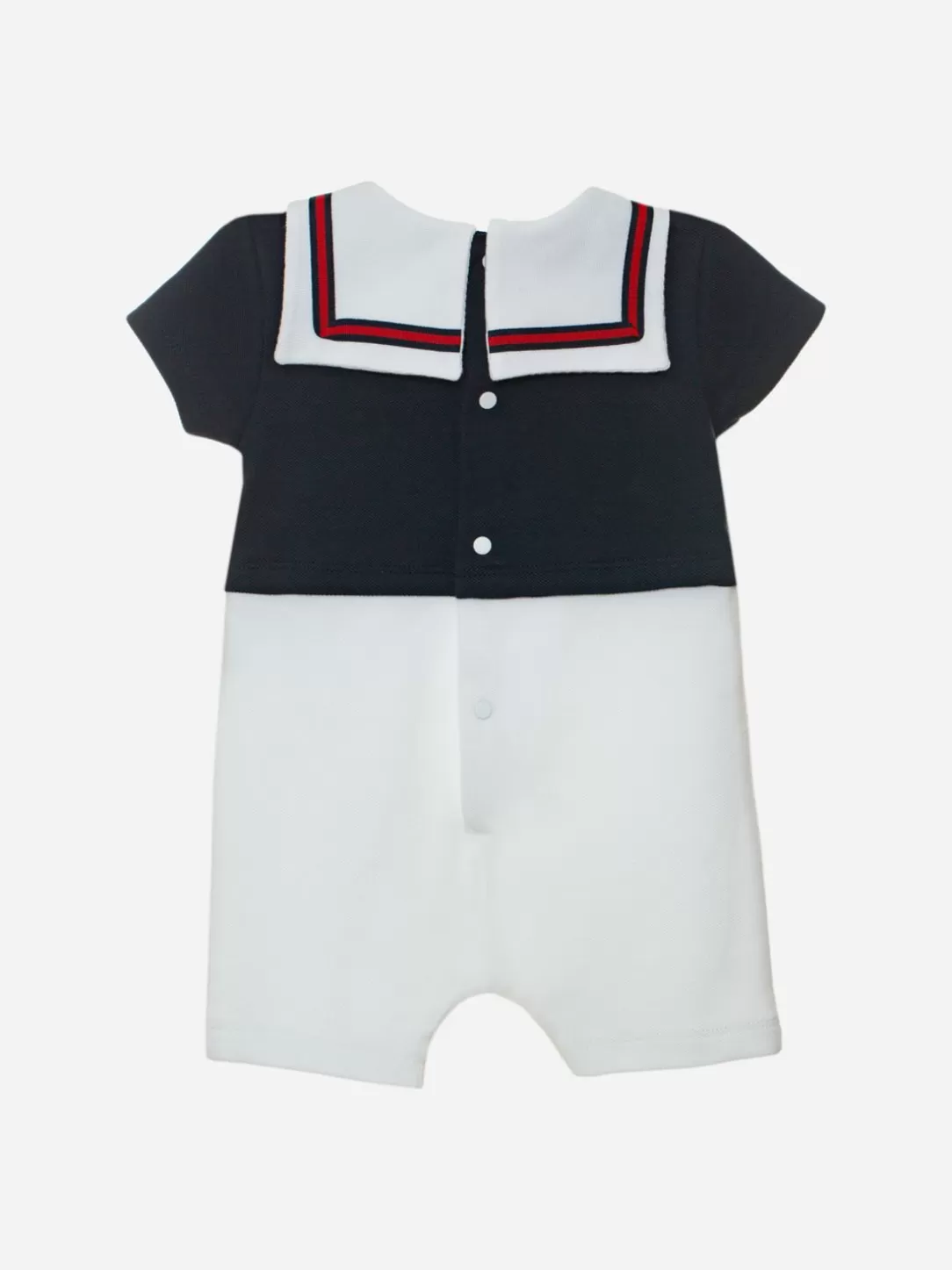 Baby Patachou Navy And White Baby Boy Romper