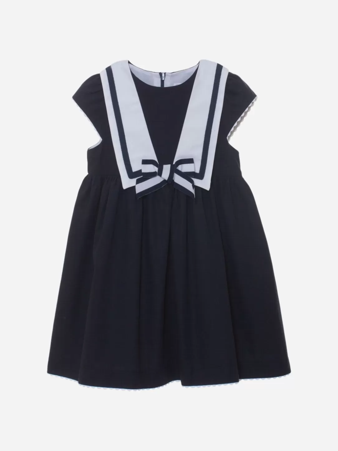 Baby Patachou Navy Blue Dress With Lace